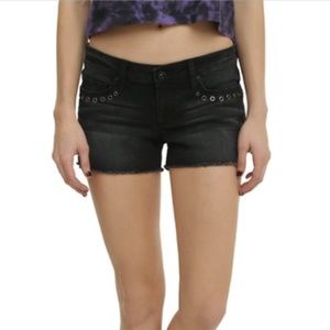 Hot Topic Black Denim Shorts 7